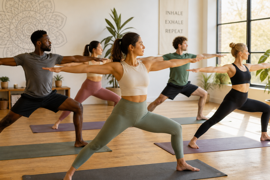 Yoga indoors Yoga indoors